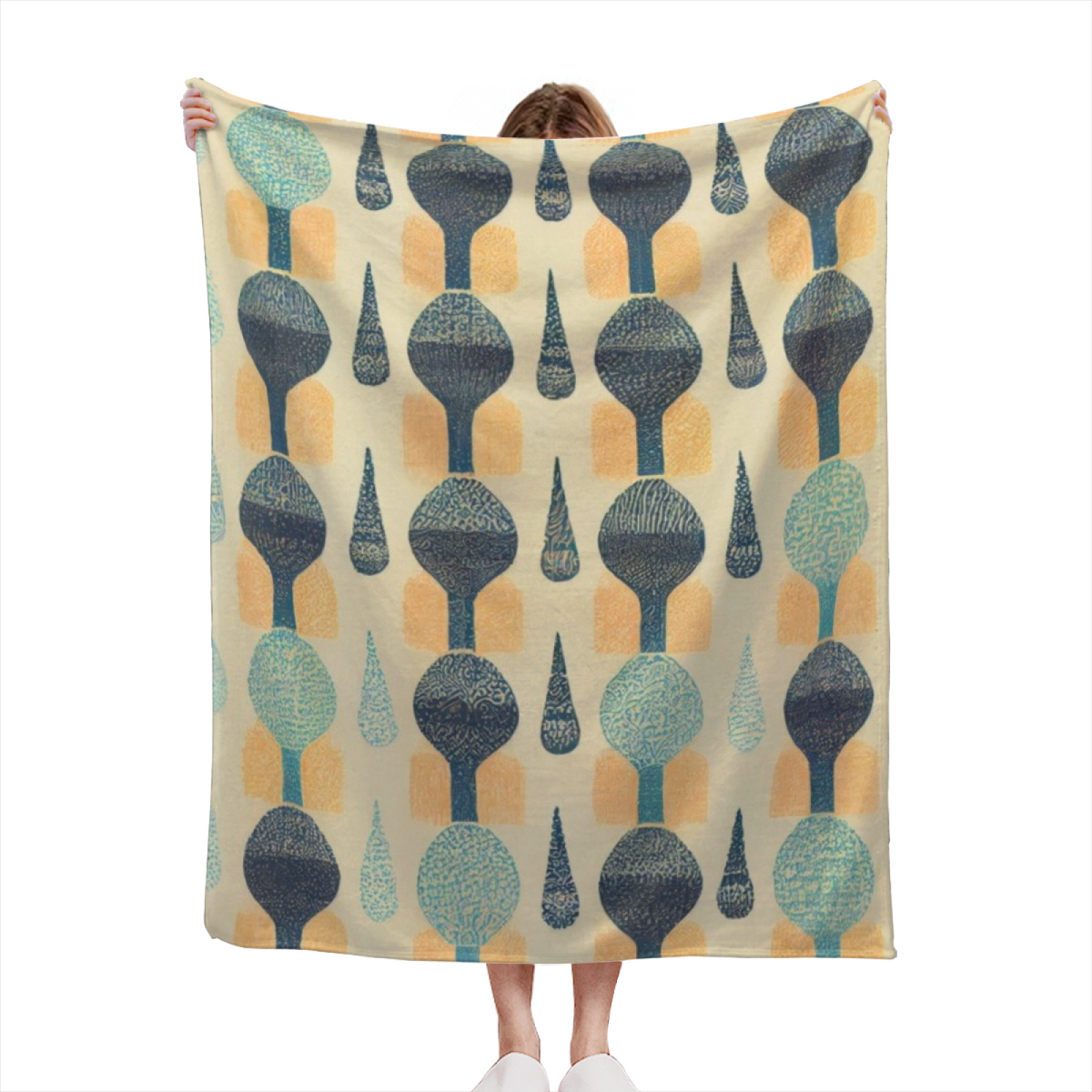 Cinnamon & Valley Playful Graphic All-Season Flannel Blanket