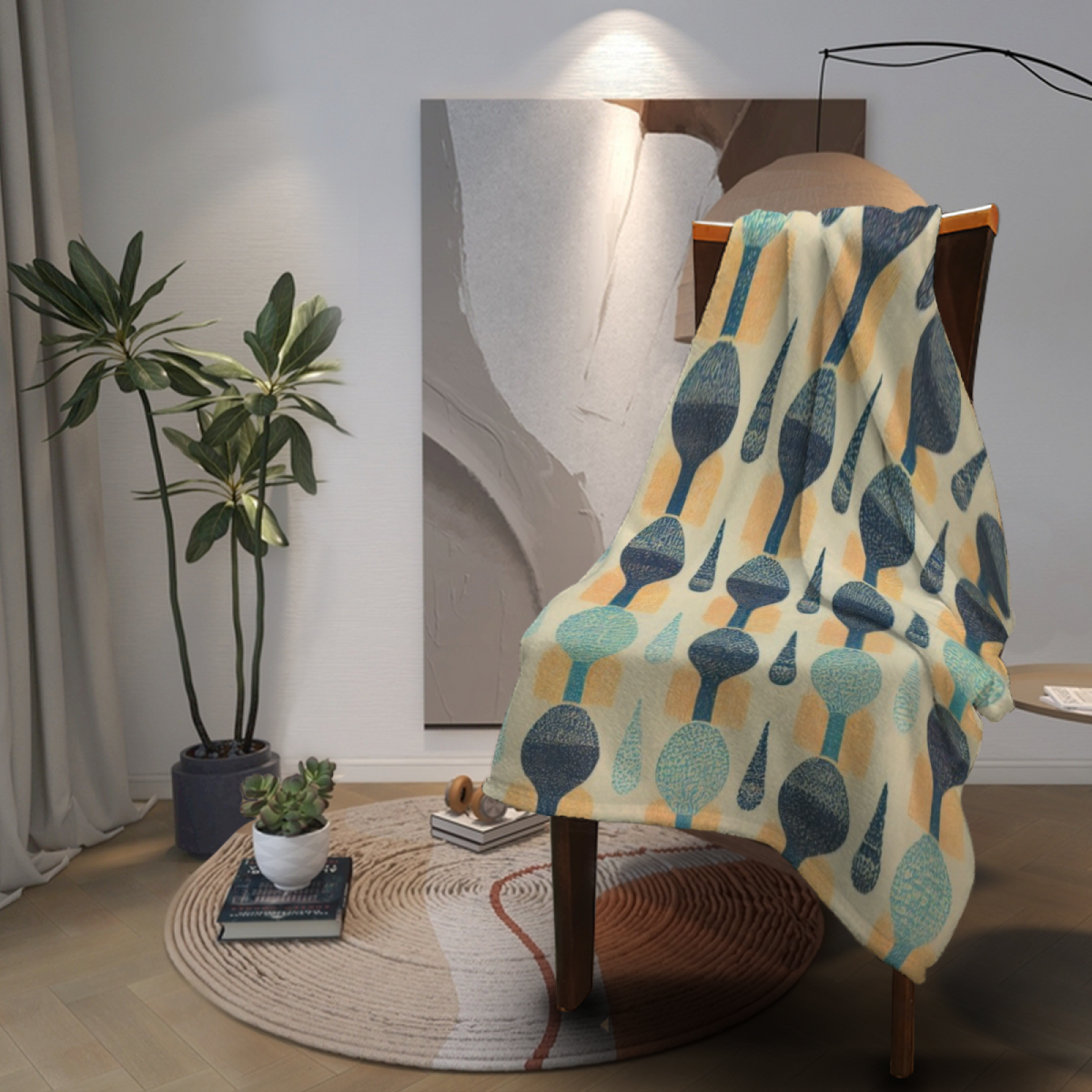 Cinnamon & Valley Playful Graphic All-Season Flannel Blanket