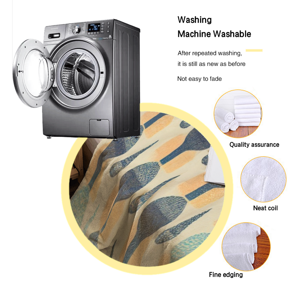 Cinnamon & Valley Playful Graphic All-Season Flannel Blanket