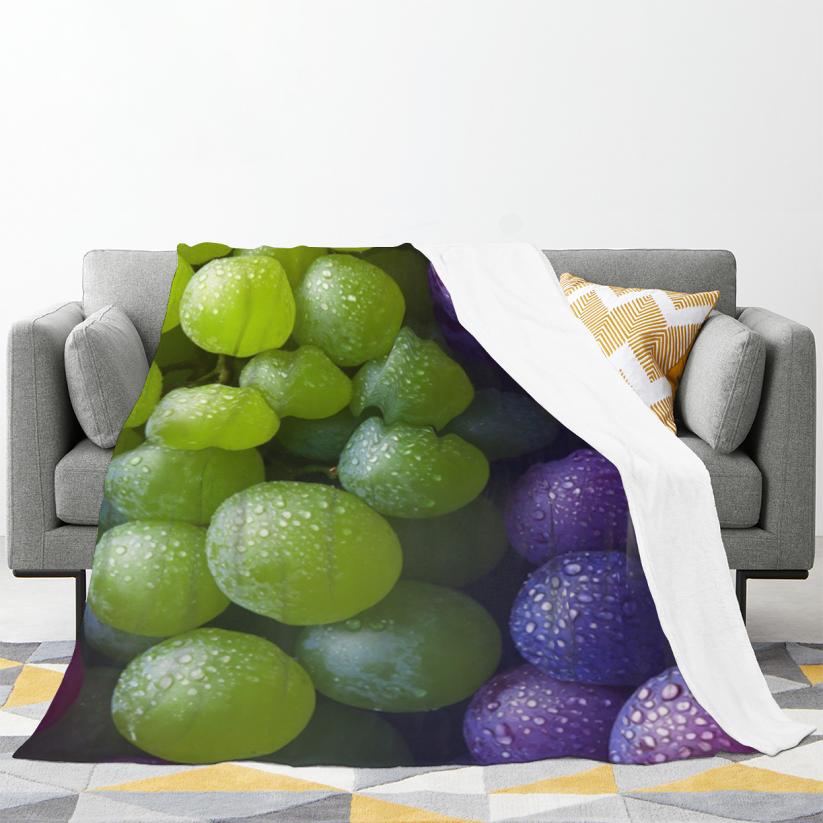 Eclectic Design Radiant Ripple Soft Neutral Flannel Sofa Throw