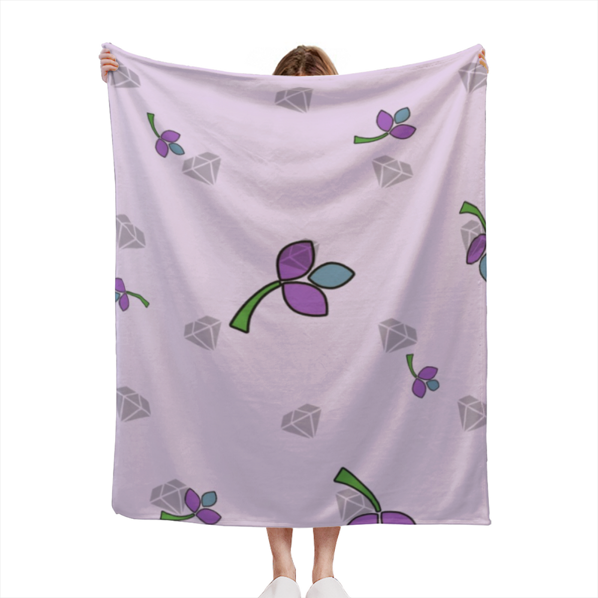 Decorative Flannel Blanket with Aurora Sanctuary Cozy Cottage Artwork