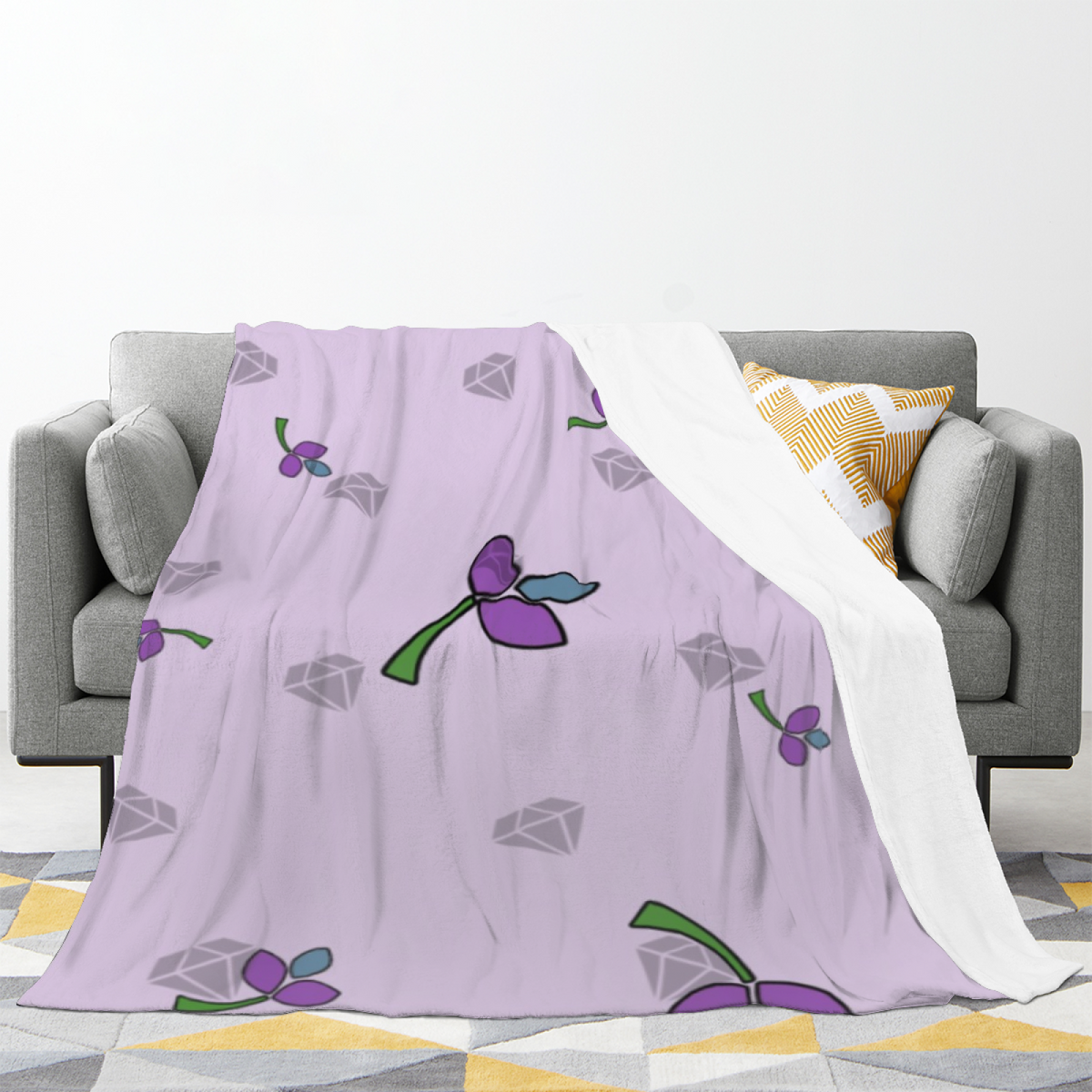 Decorative Flannel Blanket with Aurora Sanctuary Cozy Cottage Artwork