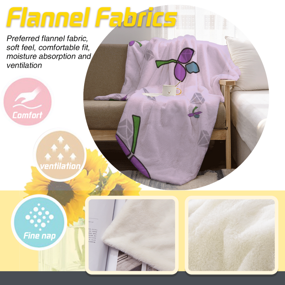 Decorative Flannel Blanket with Aurora Sanctuary Cozy Cottage Artwork