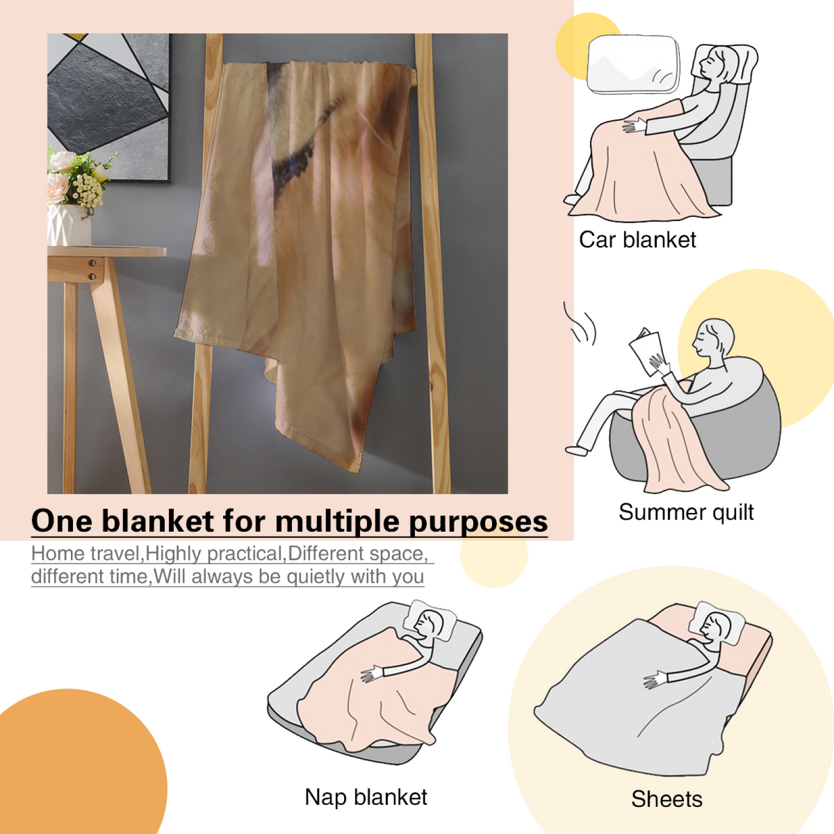Modern Earthy Multicolor Cedar Story Lightweight Flannel Throw