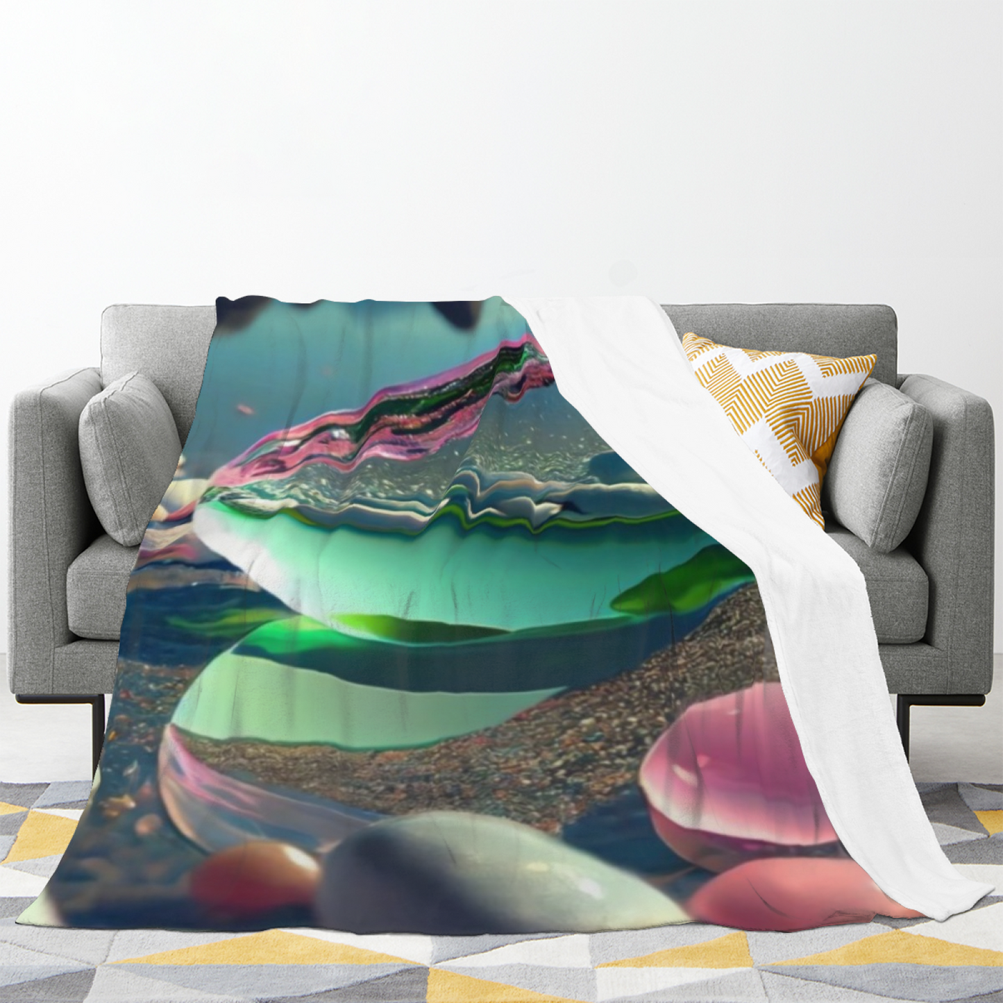 Modern Graphic Pattern Throw Blanket ¨C Stylish Printed Cozy Blanket