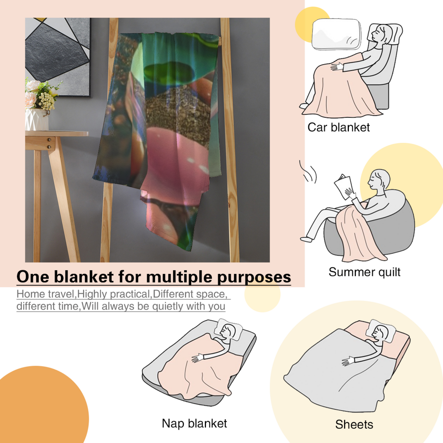 Modern Graphic Pattern Throw Blanket ¨C Stylish Printed Cozy Blanket