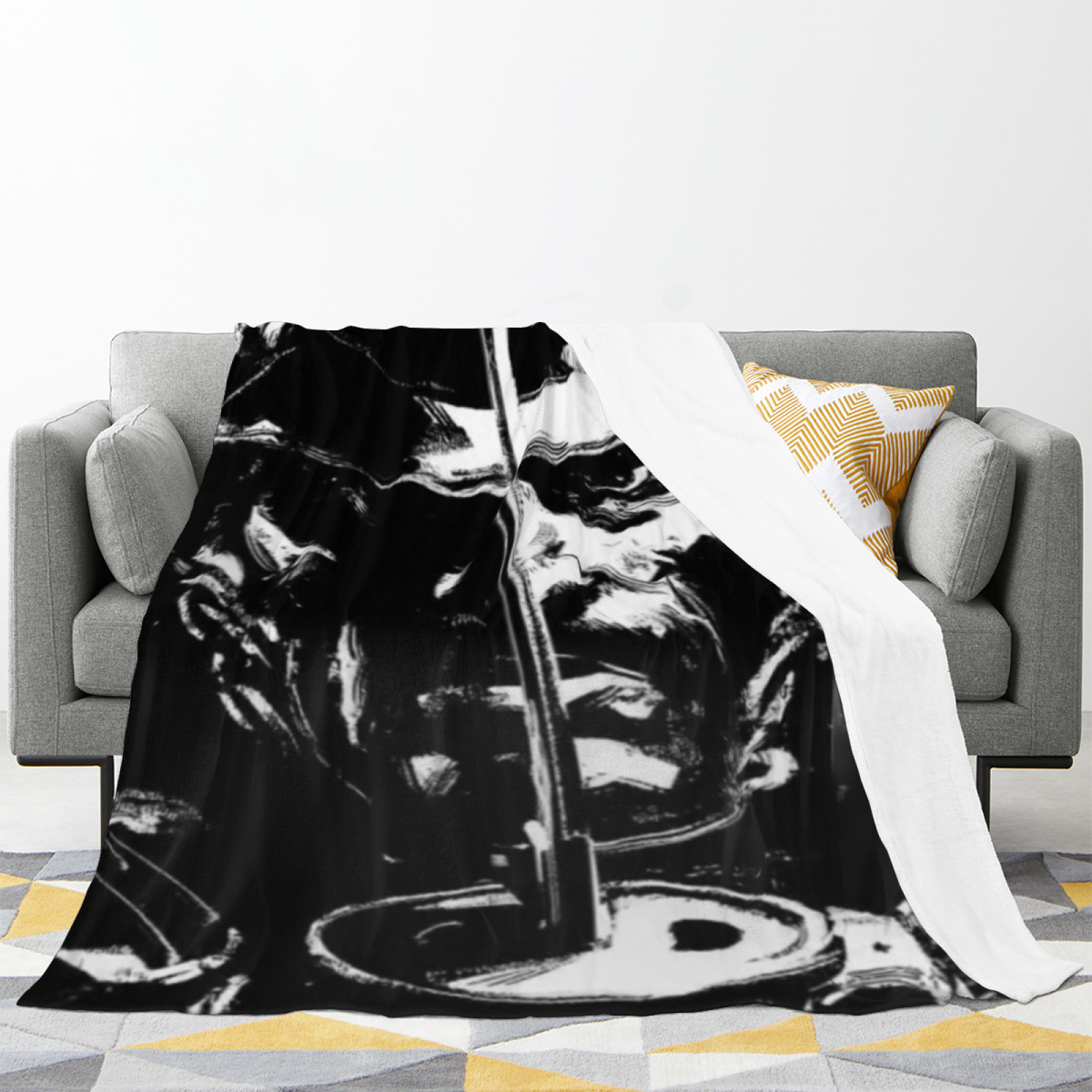 Soft Minimalist Plush Flannel Throw ¨C Cinnamon Lagoon Collection
