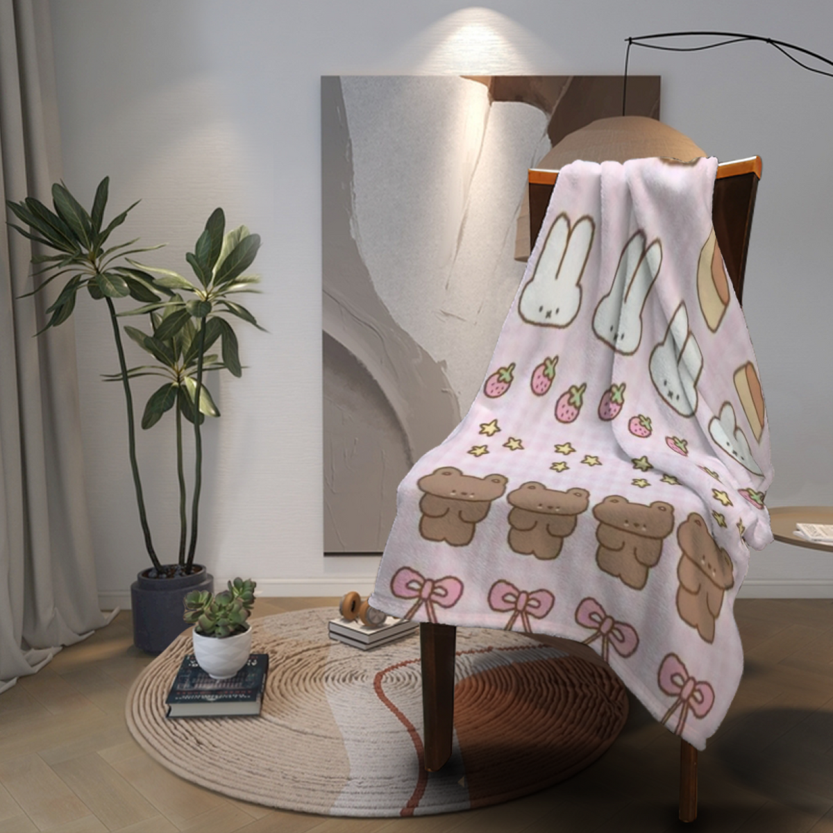 Soft Minimalist Plush Flannel Throw ¨C Alpine Rhapsody Collection