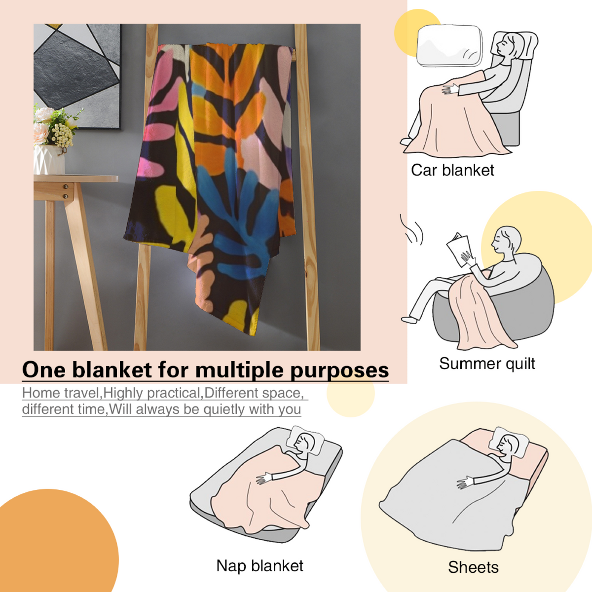 Soft Minimalist All-Season Flannel Blanket ¨C Gilded Jubilee Collection