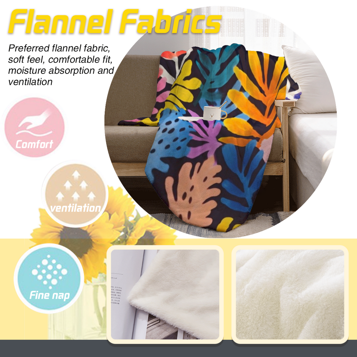 Soft Minimalist All-Season Flannel Blanket ¨C Gilded Jubilee Collection