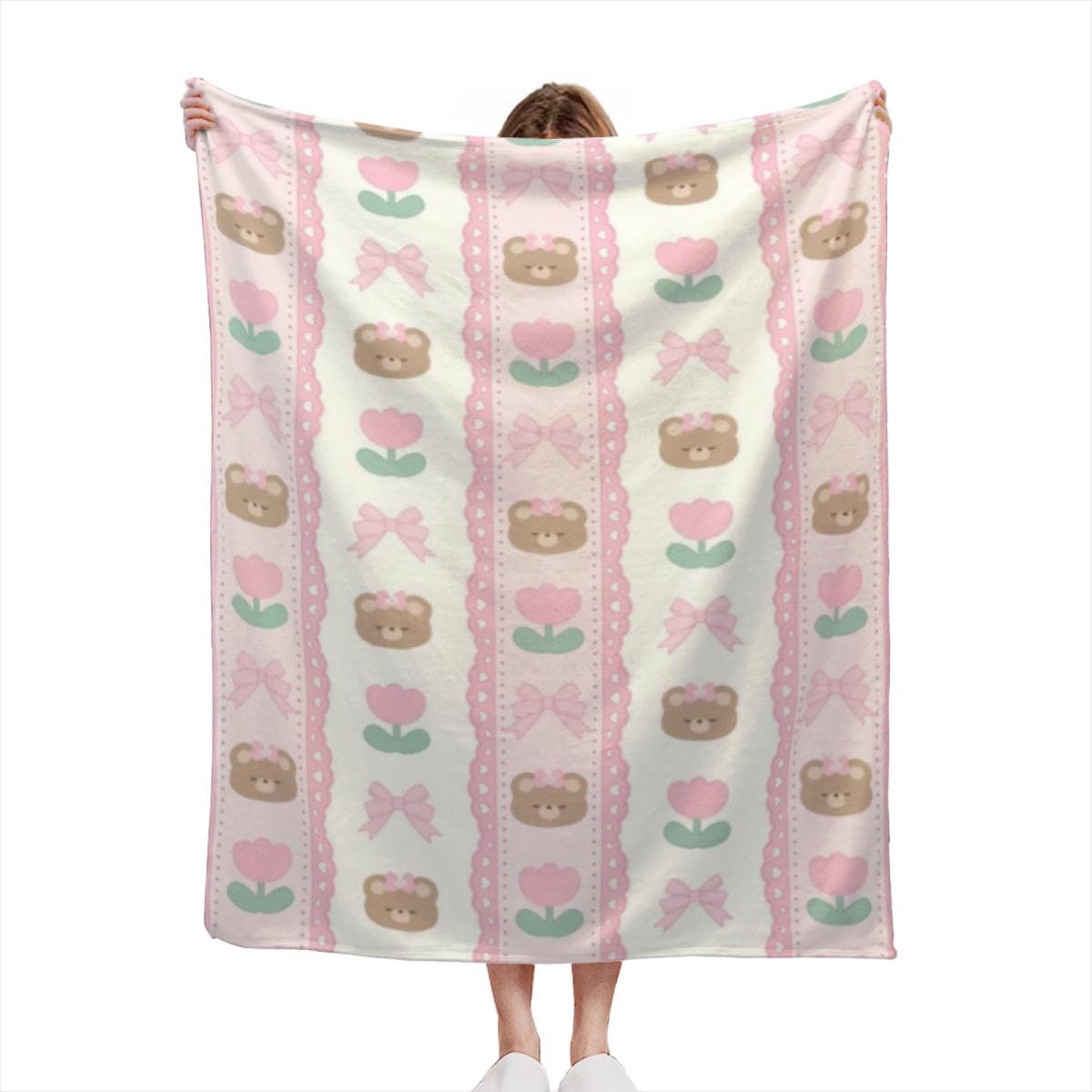 Creamy Ivory Whimsical Decor All-Season Flannel Blanket ¨C Copper Breeze Edition