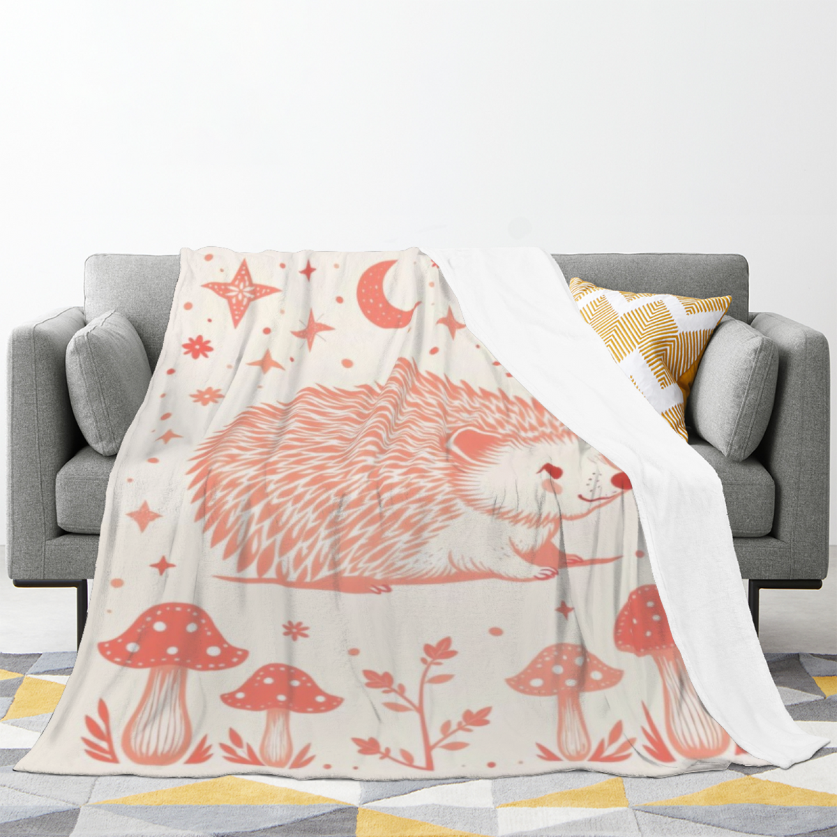Eclectic Design Desert Mirage Pastel Multicolor Flannel Sofa Throw