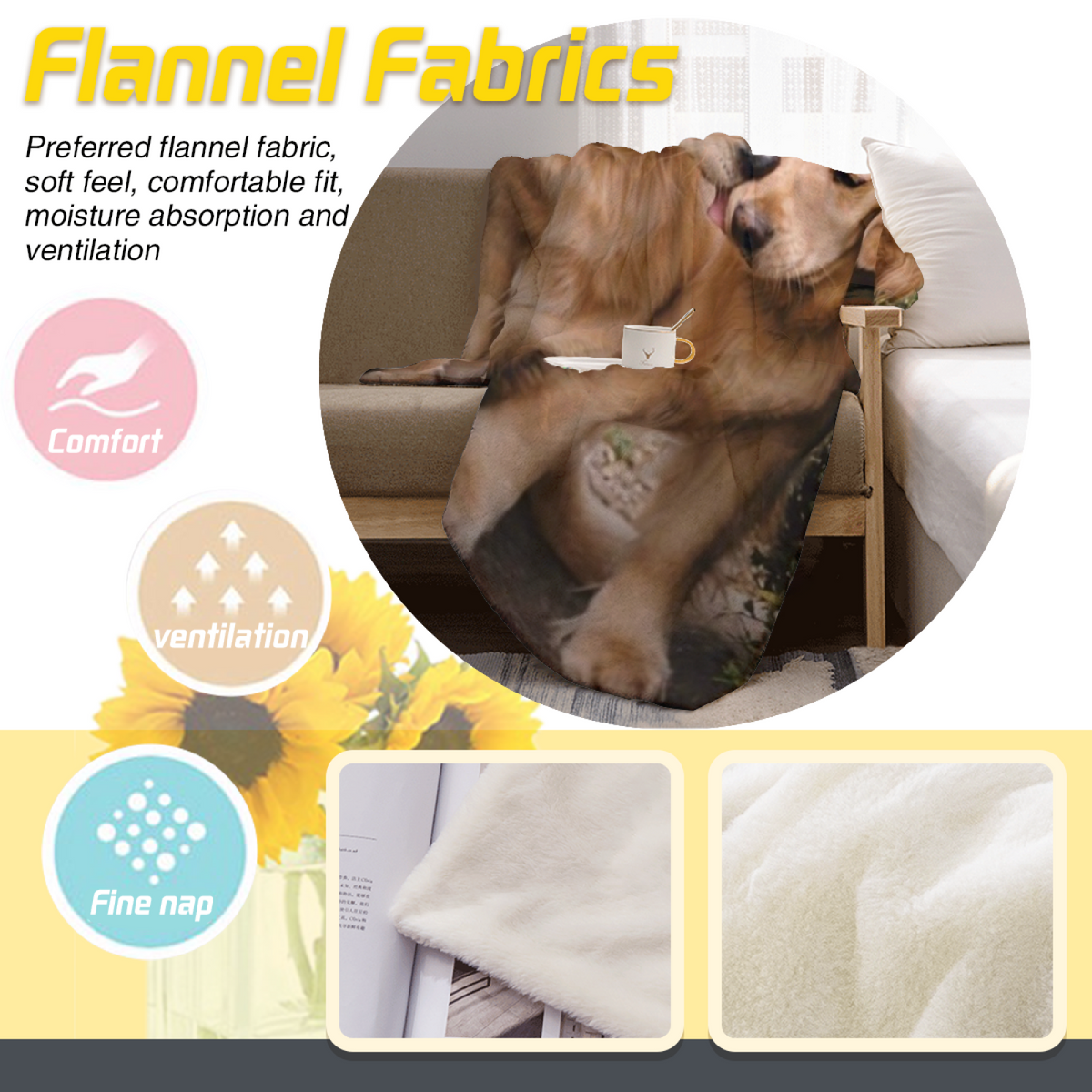 Enchanted Thicket Inspired Flannel Sofa Throw ¨C Earthy Neutral Palette