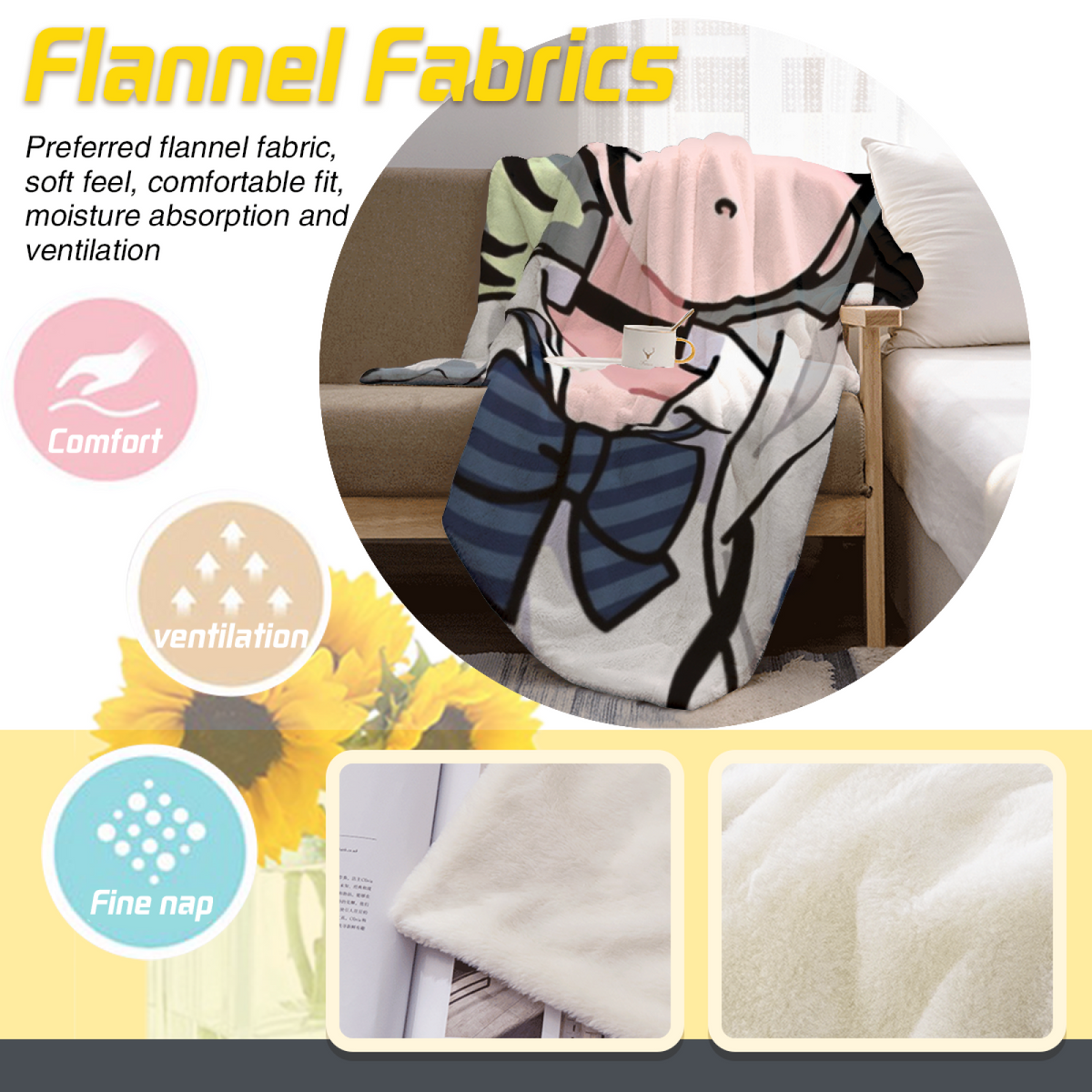 Moonbeam Daydream Muted Sage Art Flannel Throw Blanket