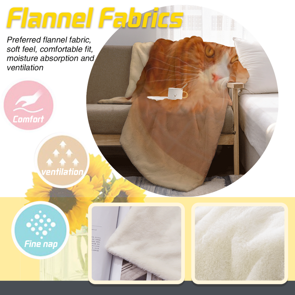 Rich Multicolor Heather Atlas Soft Flannel Blanket ¨C Contemporary Pattern