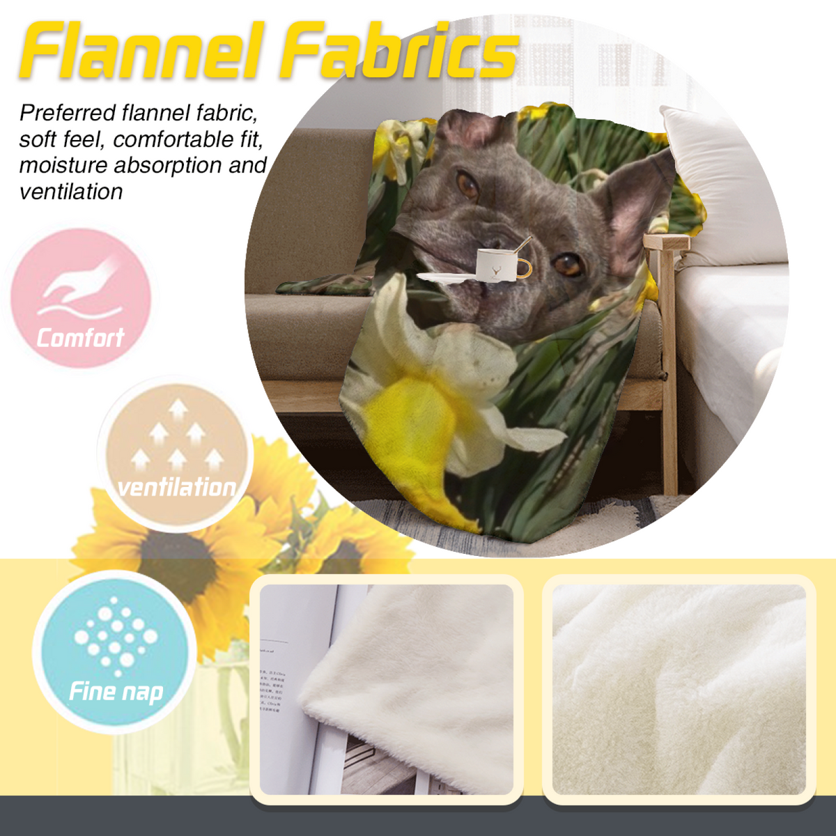 Silver Rhythm Retro Pattern Flannel Throw Blanket