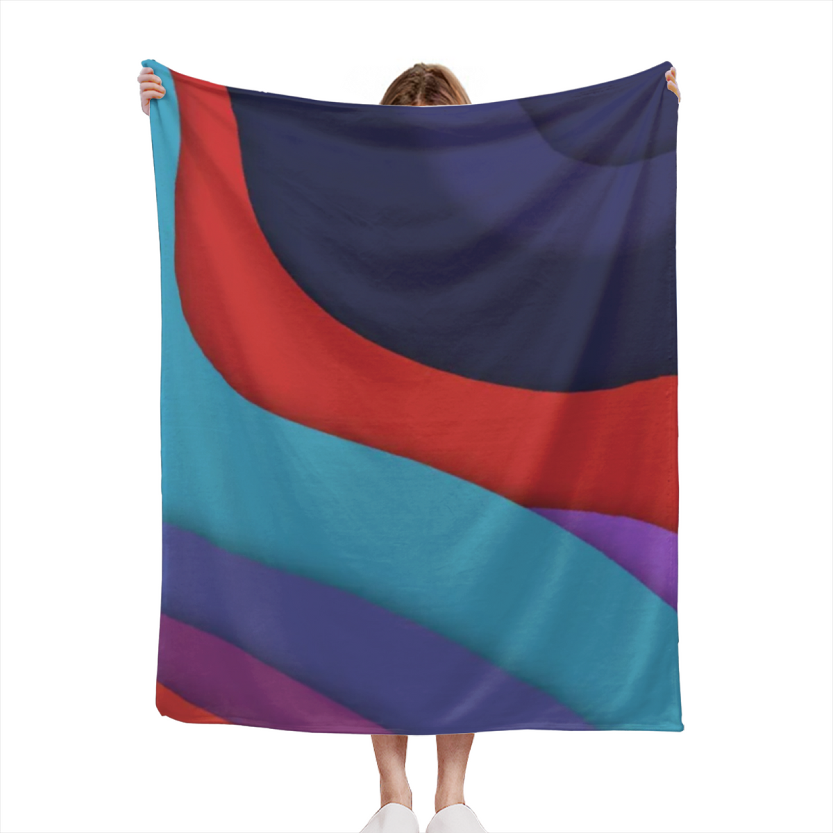Breezy Jubilee Muted Sage Art Flannel Throw Blanket
