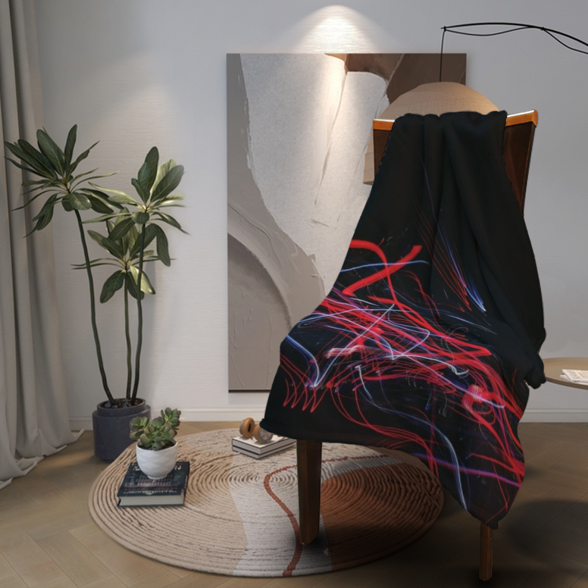 Amber Rhythm Artistic Pattern Soft Flannel Blanket