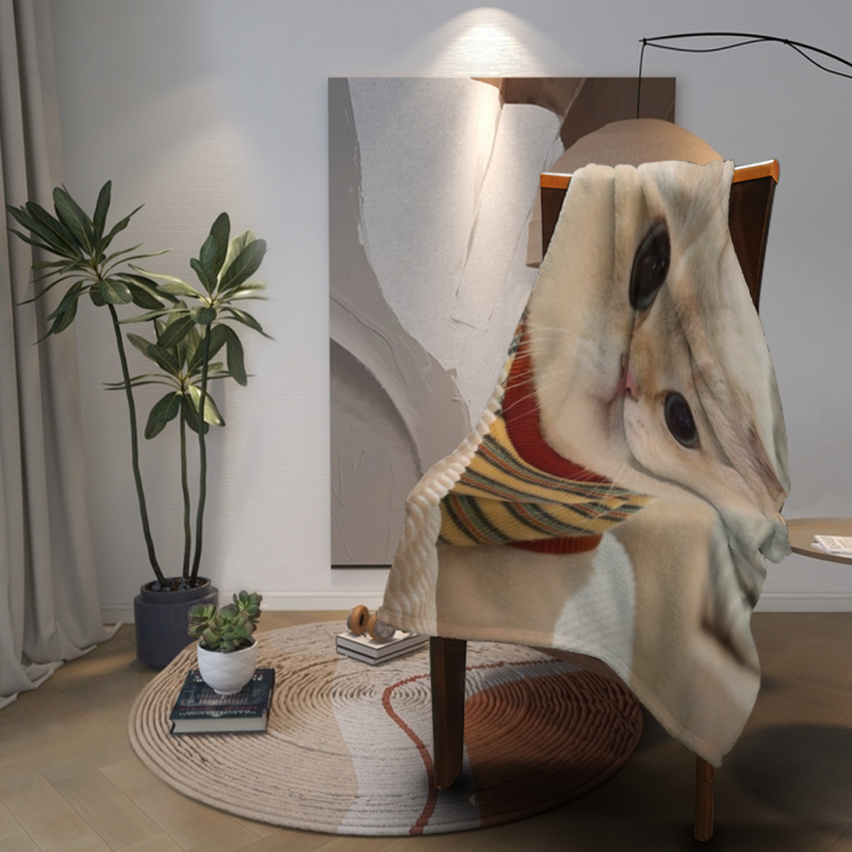 Misty Sanctuary Lightweight Flannel Throw in Rich Multicolor