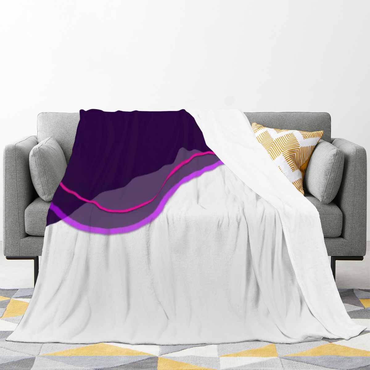 Watercolor Sanctuary Pastel Multicolor Modern Art Decorative Flannel Blanket