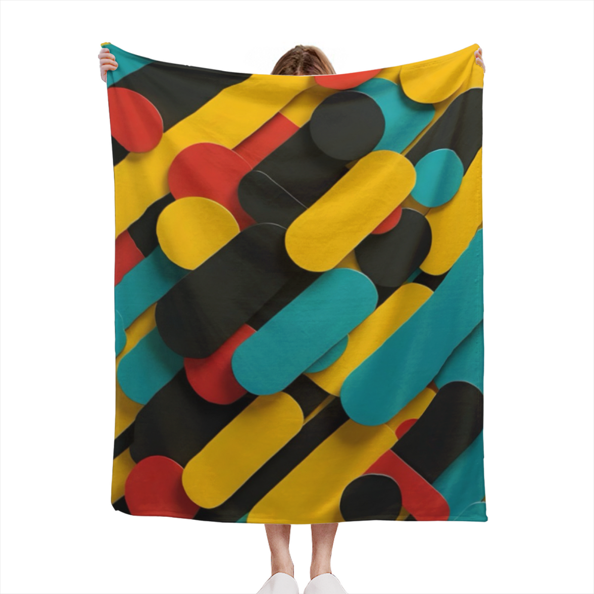 Soft Minimalist Plush Flannel Throw ¨C Aurora Rhapsody Collection