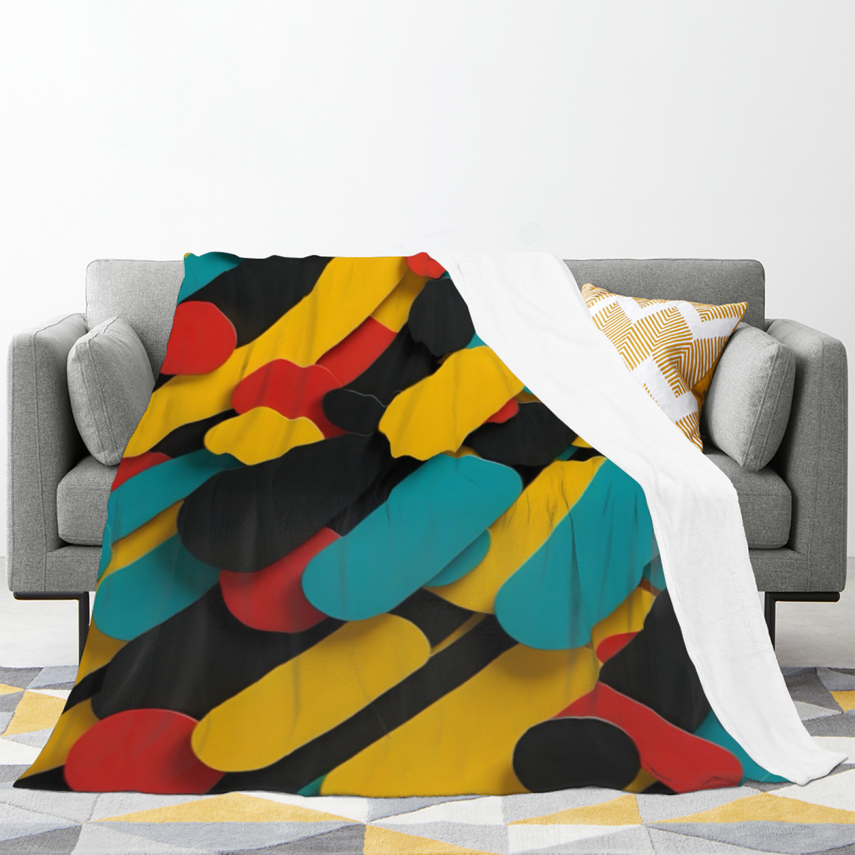Soft Minimalist Plush Flannel Throw ¨C Aurora Rhapsody Collection