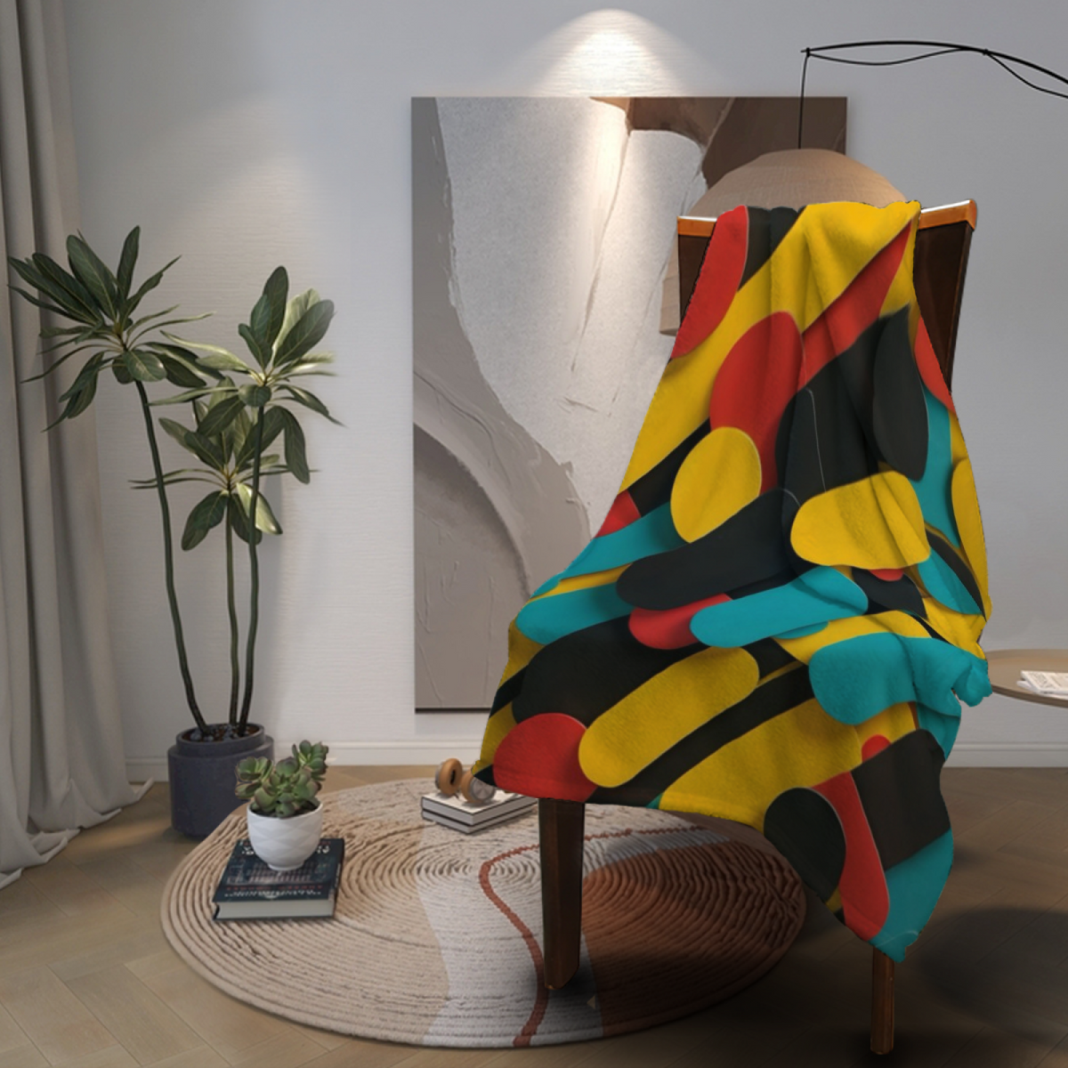 Soft Minimalist Plush Flannel Throw ¨C Aurora Rhapsody Collection