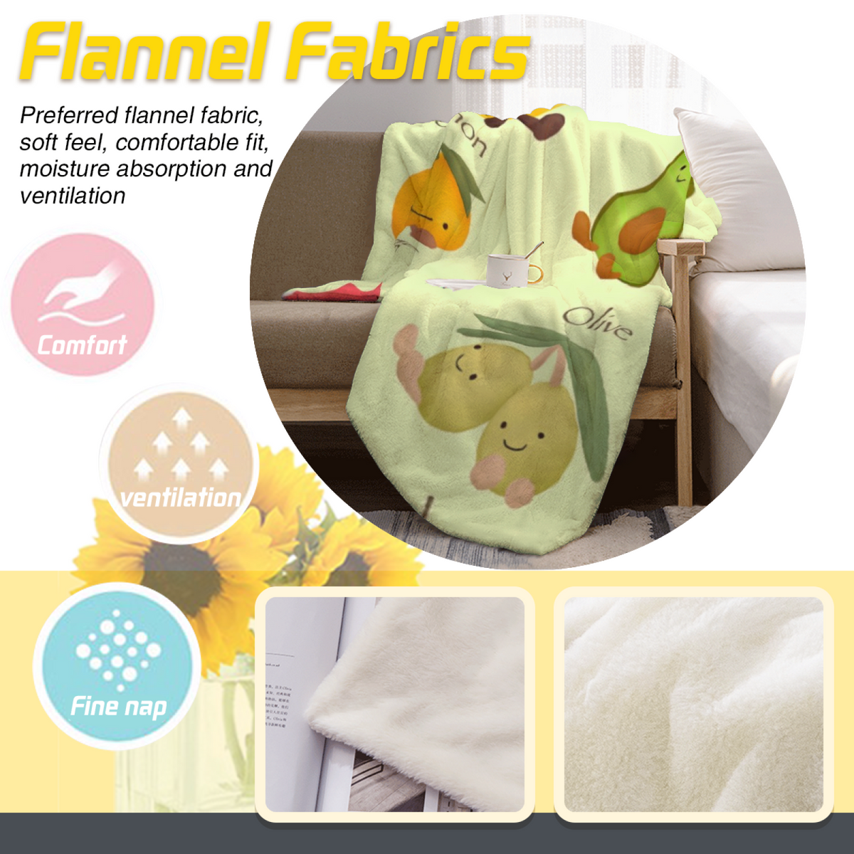 Riverstone Vista Soft Flannel Blanket in Pastel Multicolor