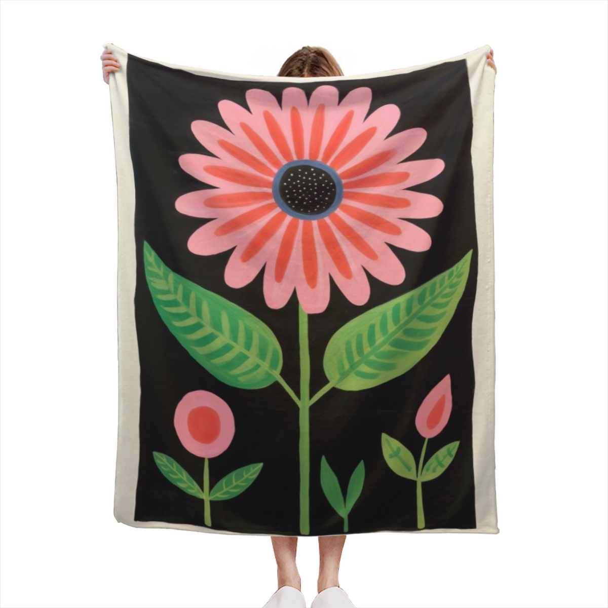 Marigold Treasure Soft Neutral Art Decorative Flannel Blanket