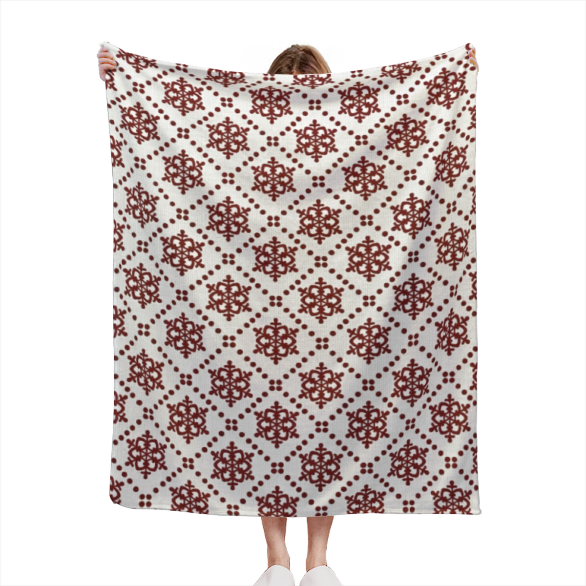 Soft Neutral Solstice Kaleidoscope Soft Flannel Blanket