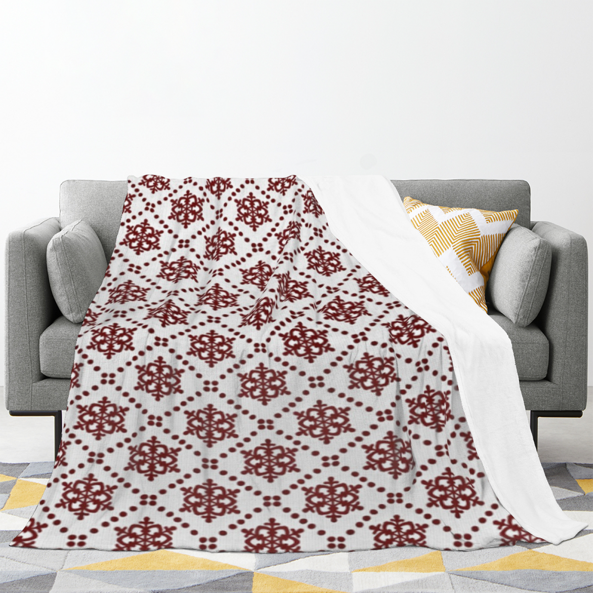 Soft Neutral Solstice Kaleidoscope Soft Flannel Blanket