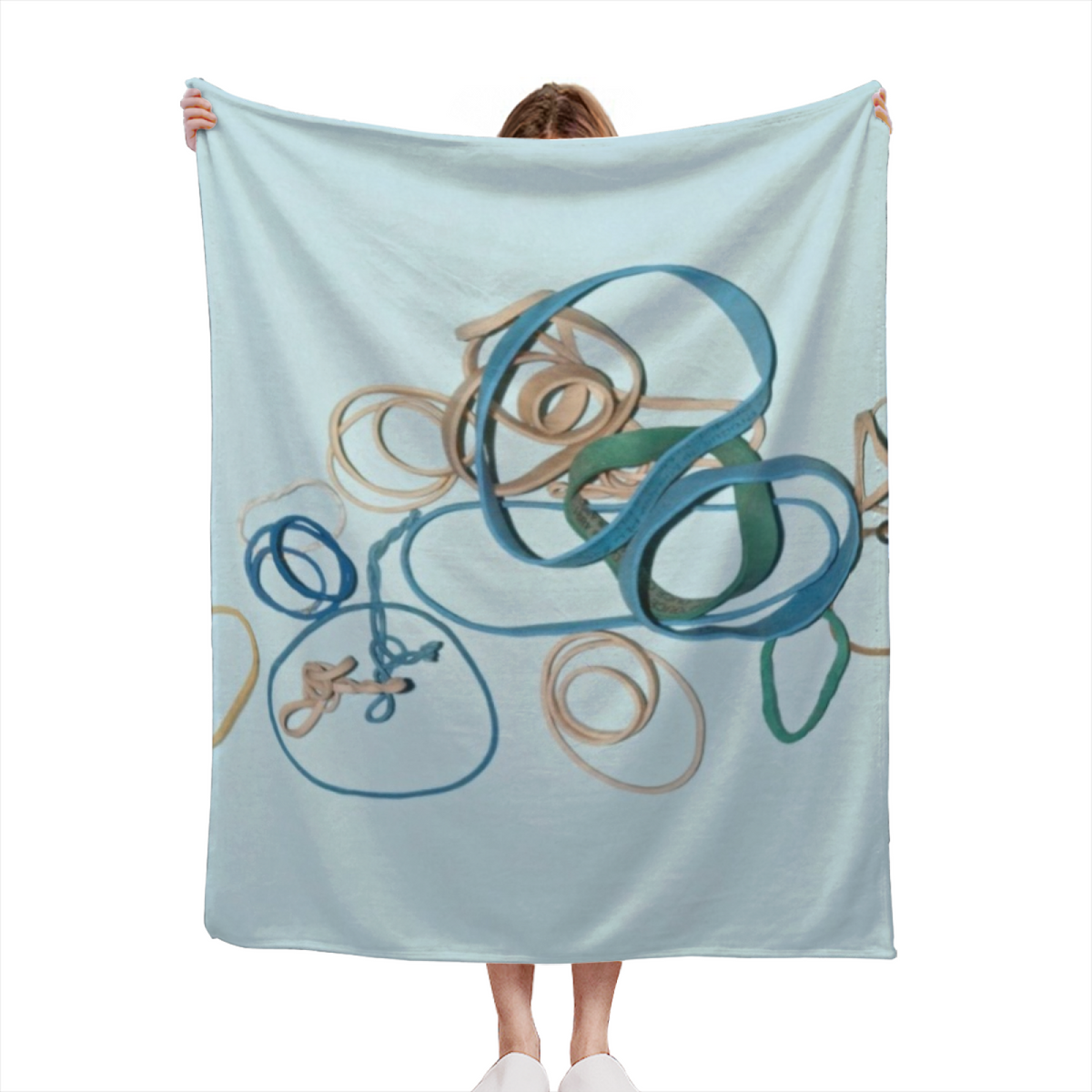 Coastal & Picnic Playful Graphic Plush Flannel Throw