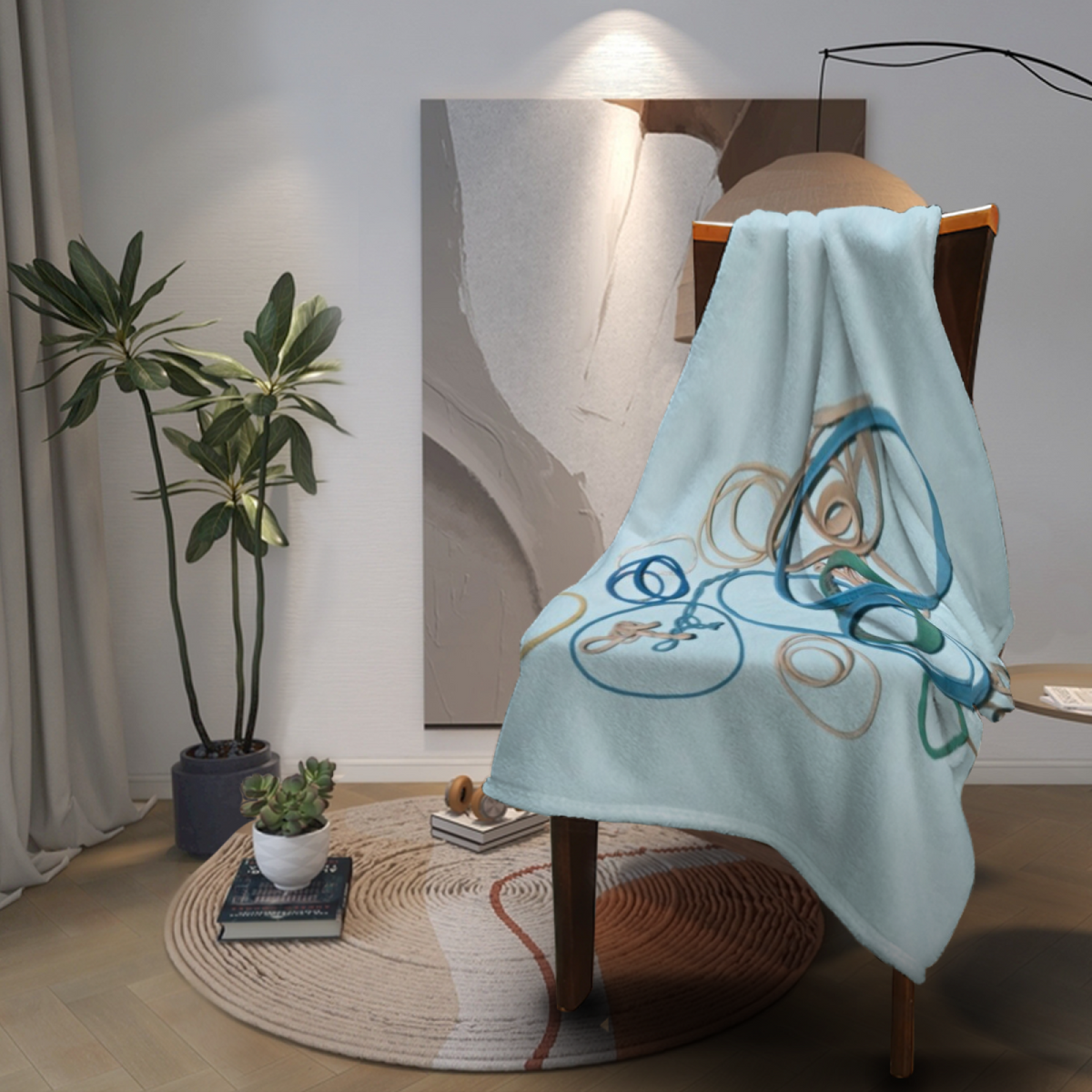 Coastal & Picnic Playful Graphic Plush Flannel Throw