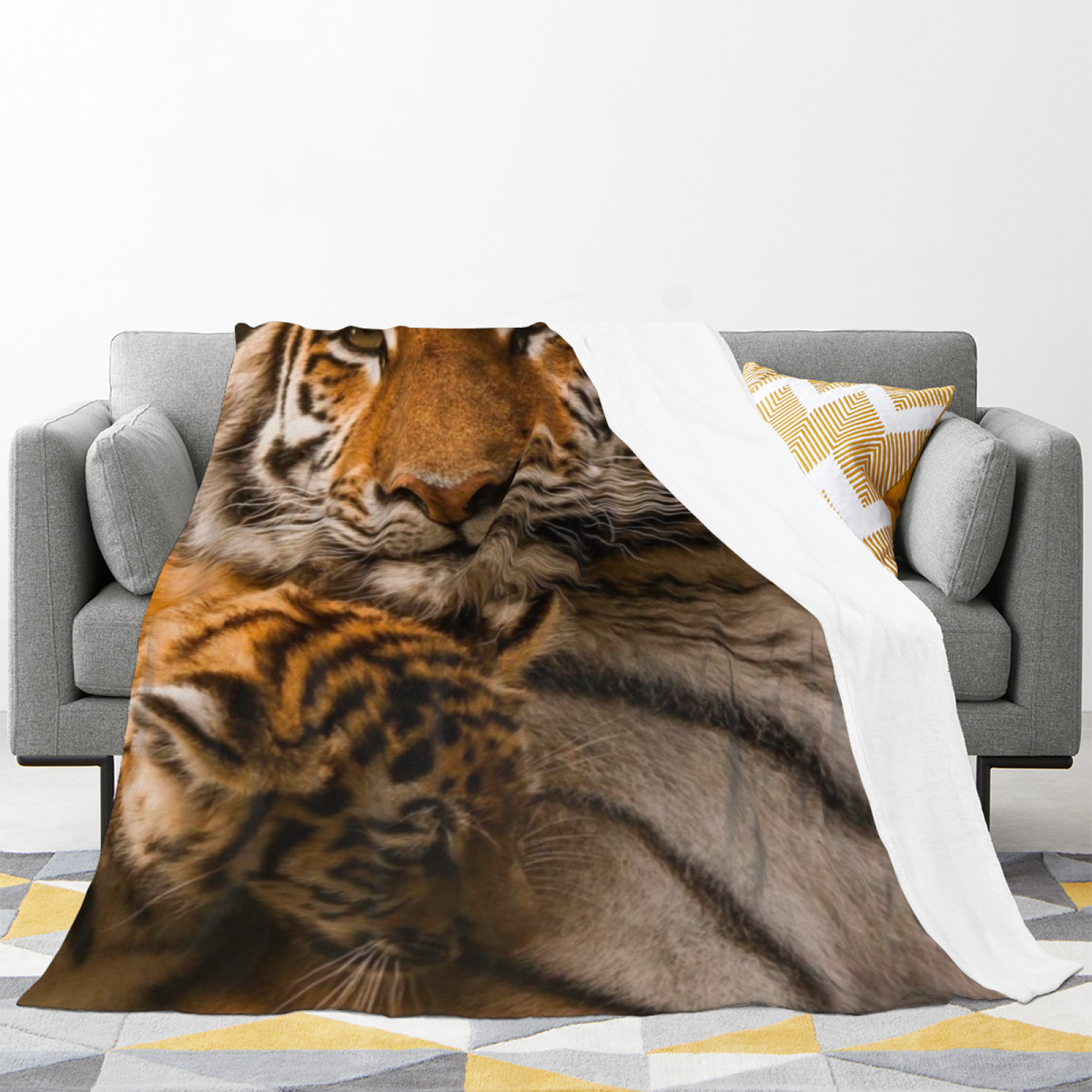Meadow Haven Expressive Pattern Lightweight Flannel Throw