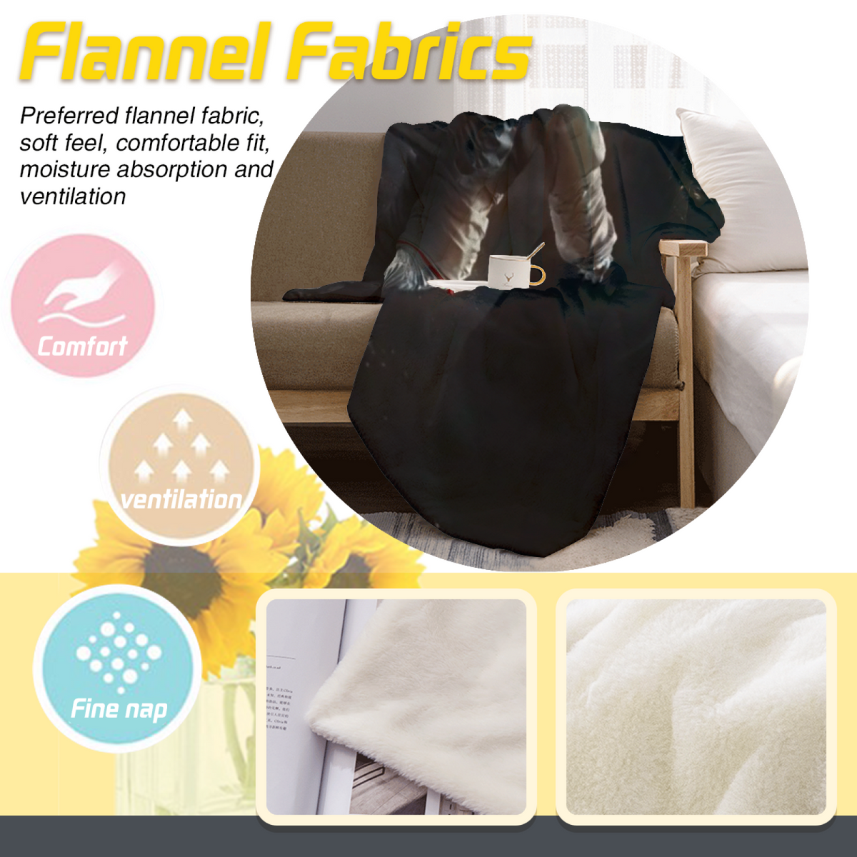 Eclectic Design Prairie Jubilee Warm Coral Cozy Flannel Bed Blanket