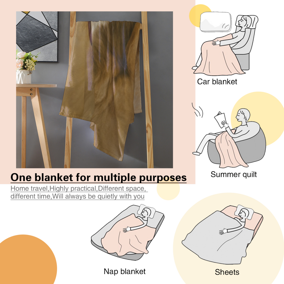 Pastel Multicolor Whimsical Decor Plush Flannel Throw ¨C Wildwood Lantern Edition