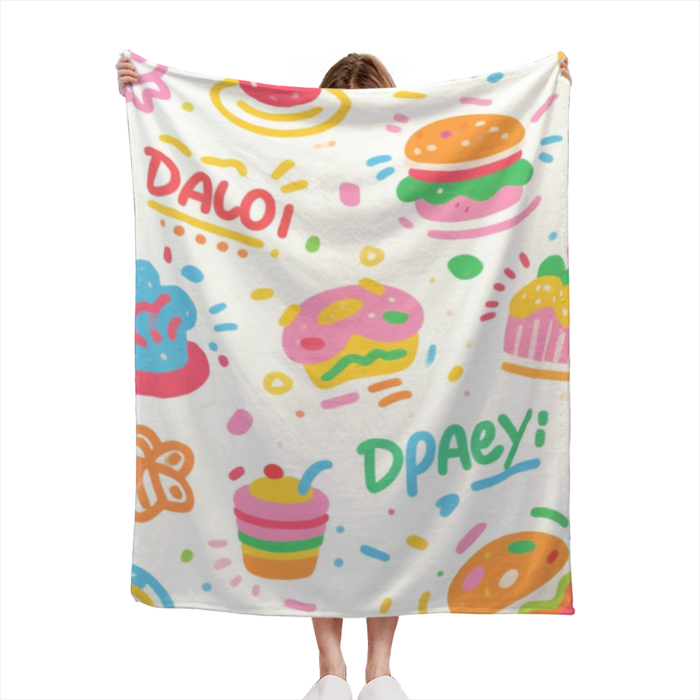 Contemporary Graphic Art Throw Blanket ¨C Decorative Printed Cozy Home Blanket