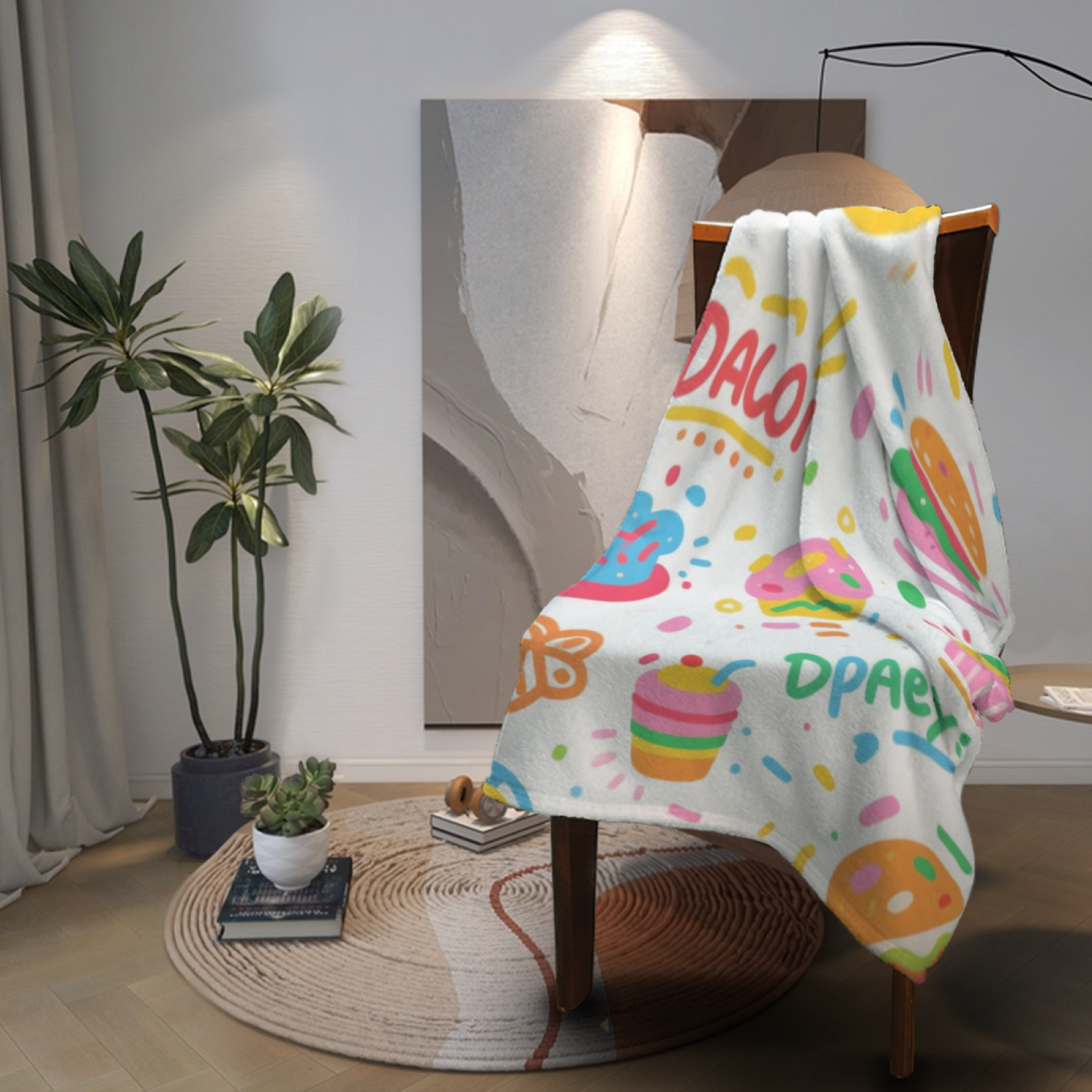 Contemporary Graphic Art Throw Blanket ¨C Decorative Printed Cozy Home Blanket