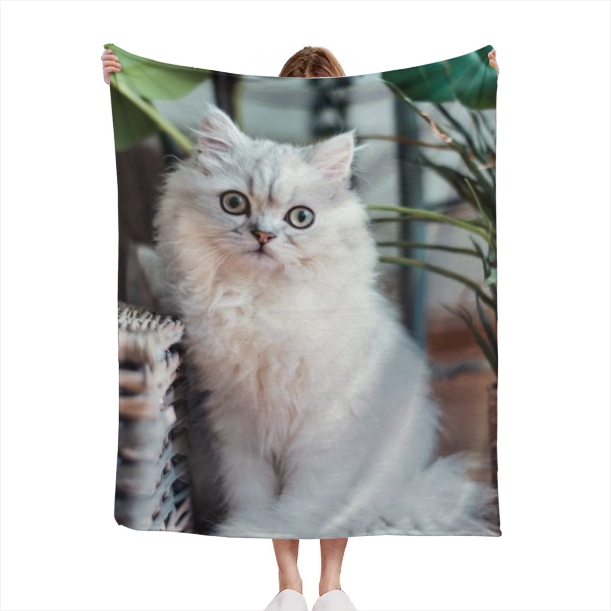 Flannel Throw Blanket with Desert Vista Cozy Cottage Artwork
