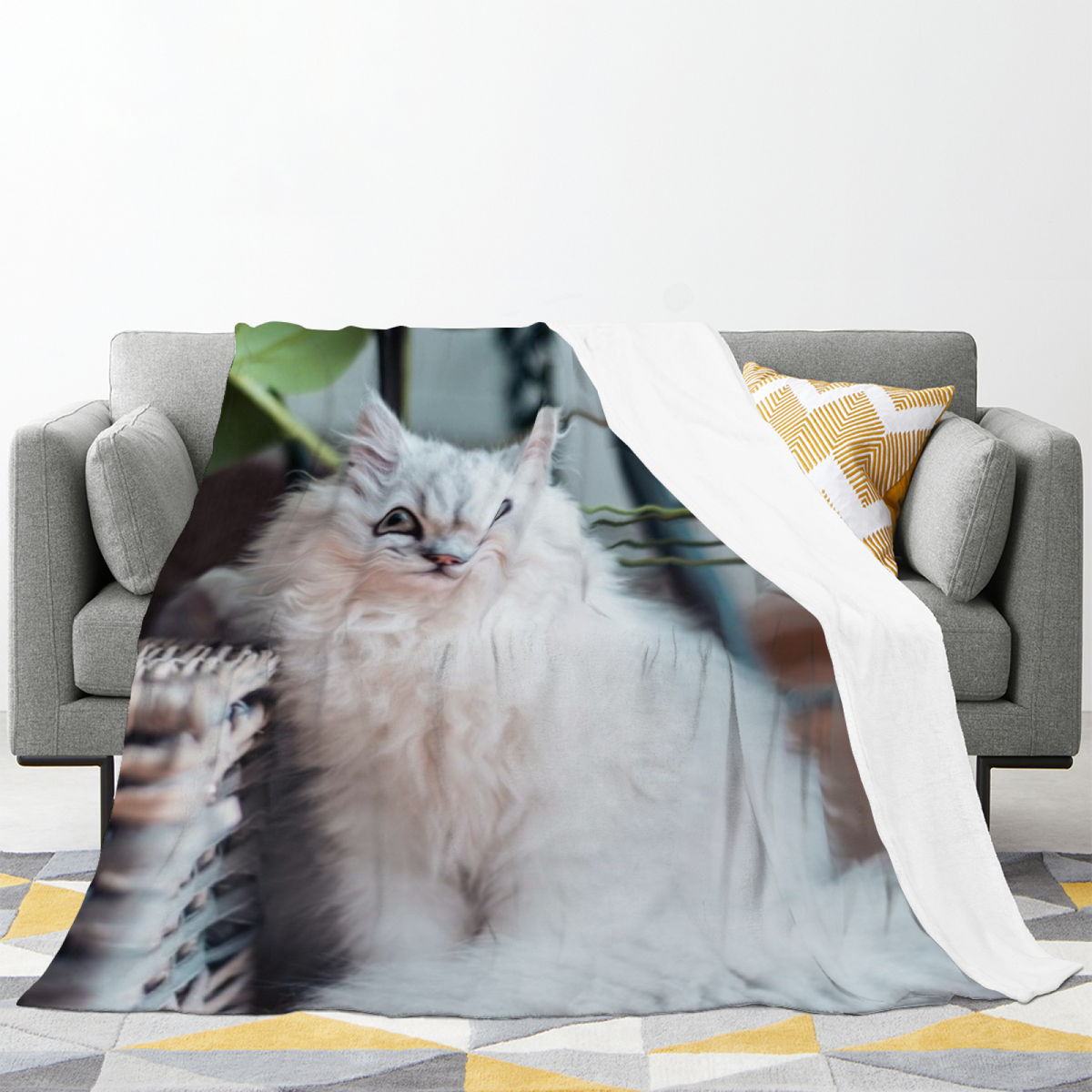 Flannel Throw Blanket with Desert Vista Cozy Cottage Artwork