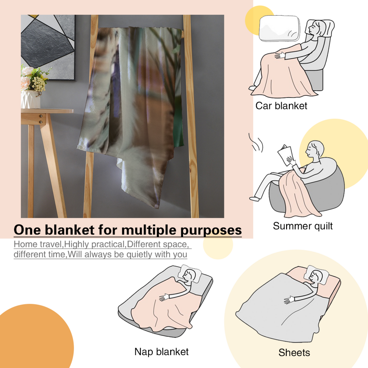 Flannel Throw Blanket with Desert Vista Cozy Cottage Artwork