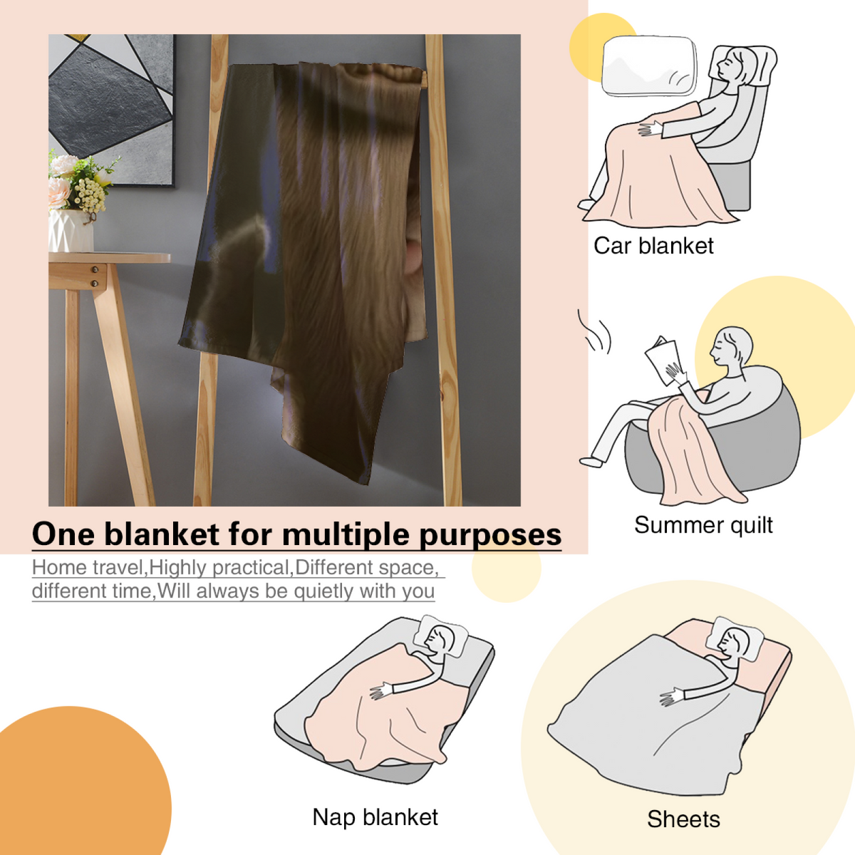 Luminous Horizon Inspired Flannel Sofa Throw ¨C Earthy Neutral Palette