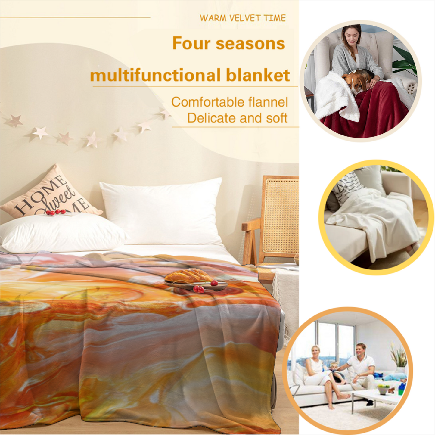 Contemporary Pattern Throw Blanket ¨C Decorative Artistic Cozy Home Blanket