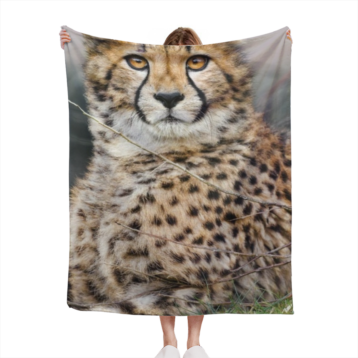 Dawn Vista Soft Neutral Art Plush Flannel Throw