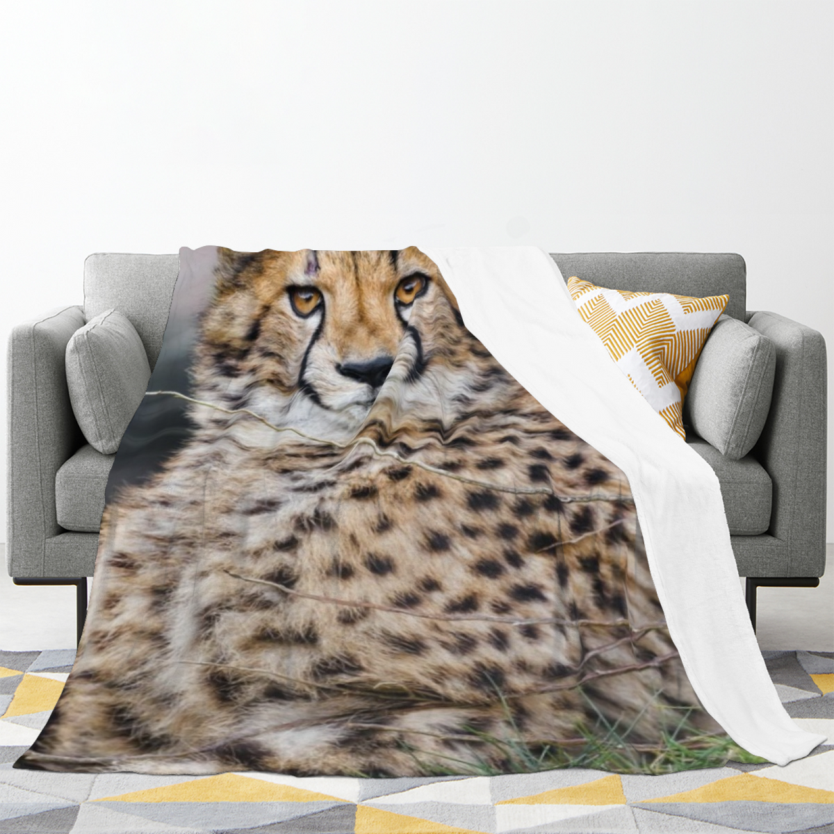 Dawn Vista Soft Neutral Art Plush Flannel Throw