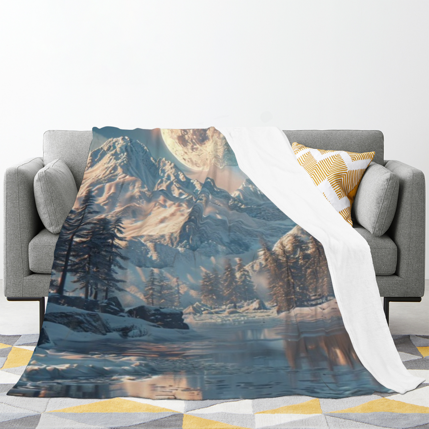Modern Decorative Throw Blanket ¨C Colorful Artistic Pattern Cozy Blanket