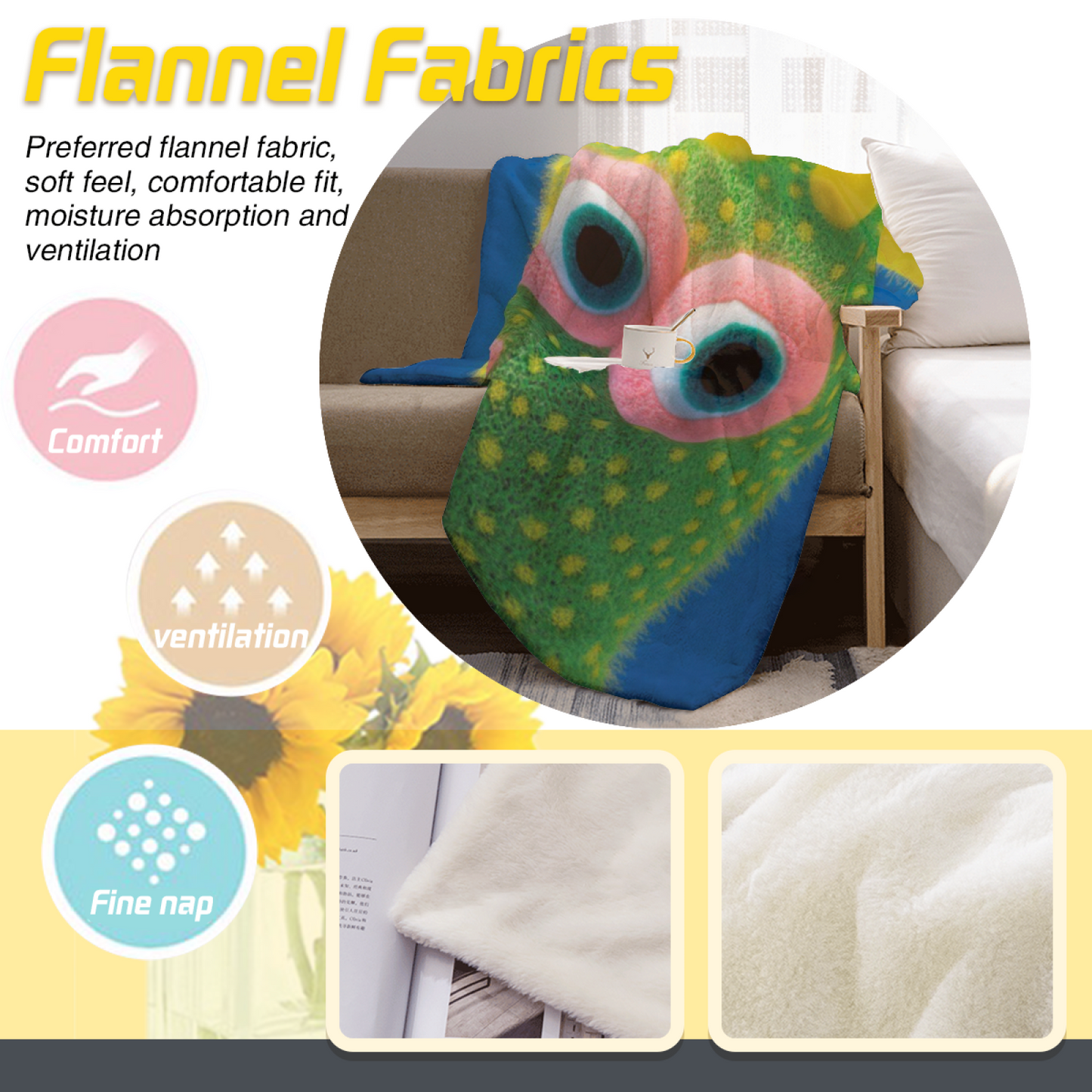 Colorful Decorative Throw Blanket ¨C Contemporary Printed Cozy Home Blanket