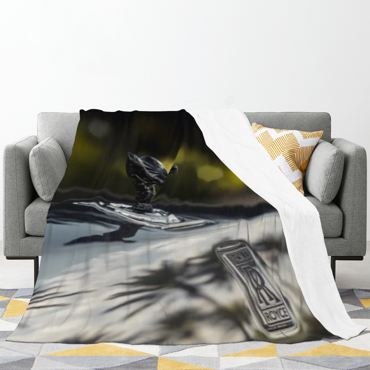 Marigold Rhapsody Inspired Cozy Flannel Bed Blanket ¨C Earthy Neutral Palette