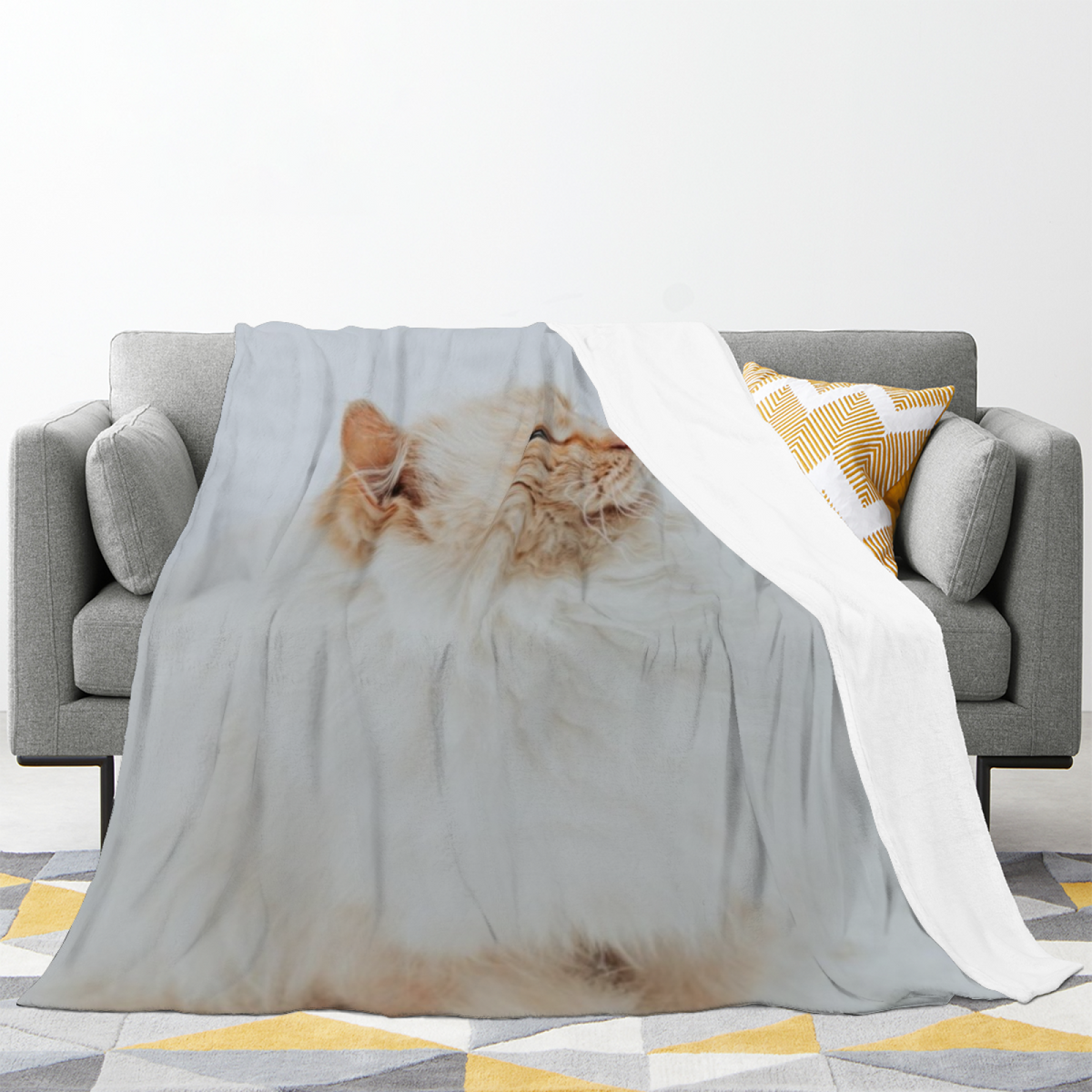 Earthy Neutral Breezy Arbor Soft Flannel Blanket ¨C Contemporary Pattern