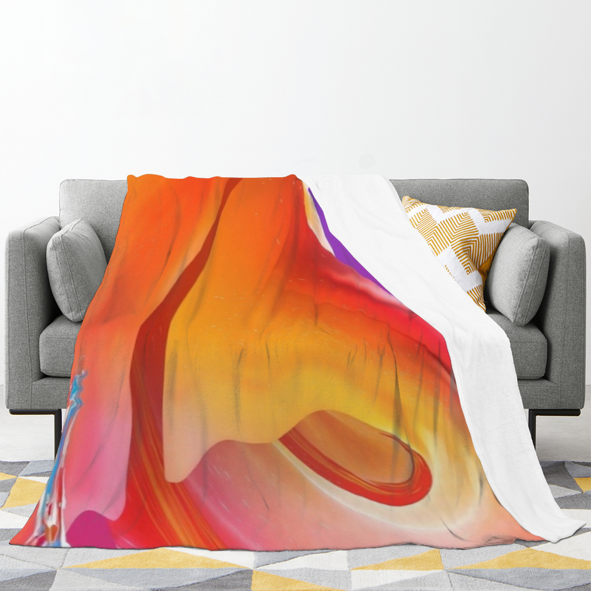 Willow Reverie Blush Pink Whimsical All-Season Flannel Blanket